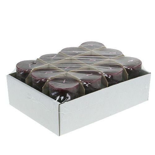 Floristik24 Christmas Burgundy Candle 50mm x 80mm 12stk