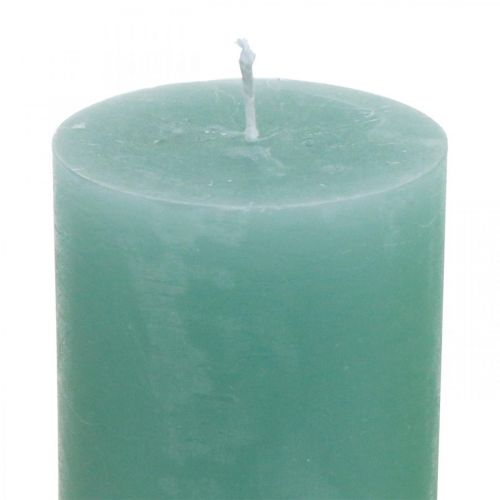 Artikel Søjlelys ensfarvet lysegrøn jade 70×100mm 4 stk