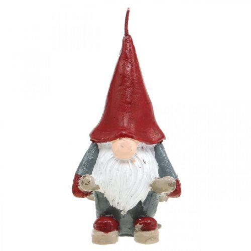 Floristik24 Motivlys julenisse, adventsdekoration, nisse med ski, pyntelys H12cm