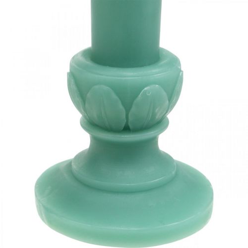 Artikel Deco stearinlys retro stearinlys borddekoration grøn 25cm