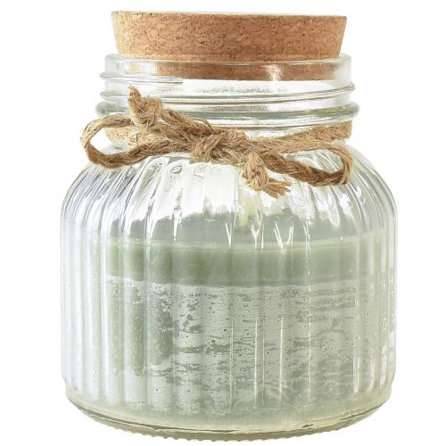 Artikel Duftlys i glas citronella salviegrøn H11,5cm