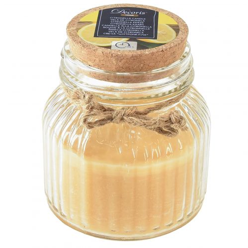 Stearinlys Citronella duftende stearinlys glas låg honning H11,5cm