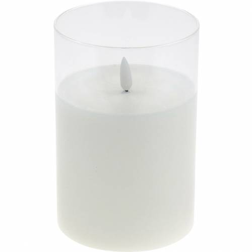 Floristik24 Deco lanterne LED lys i et glas ægte voks Ø10cm H15cm