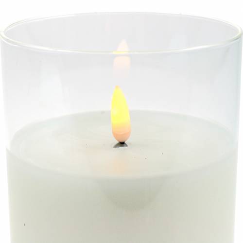Floristik24 Deco lanterne LED lys i et glas ægte voks Ø10cm H15cm