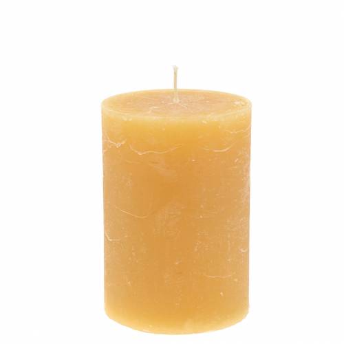 Ensfarvede stearinlys honningfarvede 85×120mm 2 stk