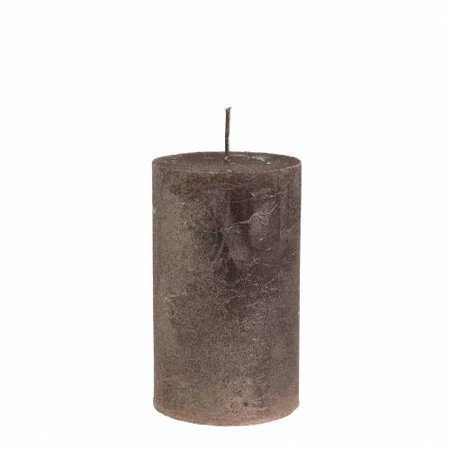 Artikel Ensfarvede stearinlys Kobber Metallic 60×100mm 4 stk