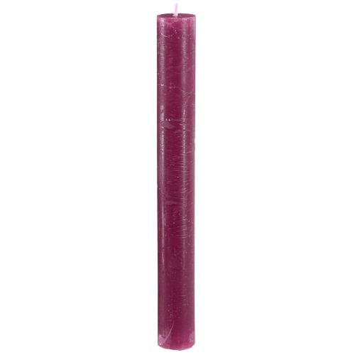 Artikel Lys ensfarvede Berry stick lys 34x300mm 4 stk