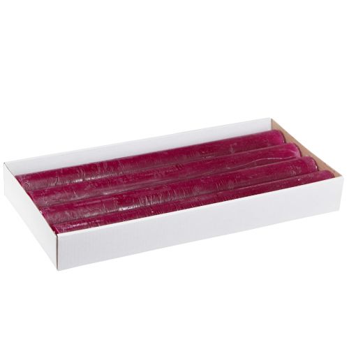 Artikel Lys ensfarvede Berry stick lys 34x300mm 4 stk