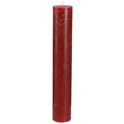 Artikel Stearinlys ensfarvede pindelys mørkerøde 50×300mm 4 stk