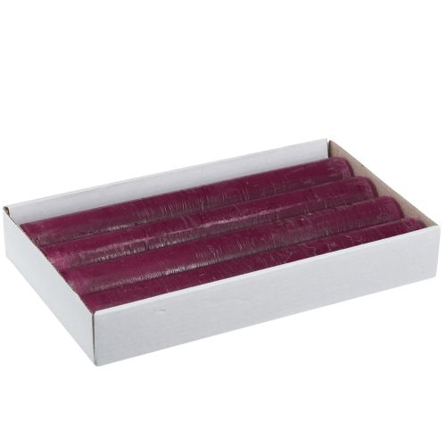 Artikel Lys ensfarvet i Berry stick lys 34x240mm 4 stk