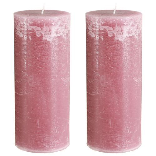 Artikel Lys i pink søjlelys gammel pink 85×200mm 2 stk