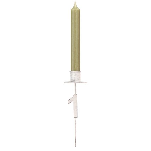 Artikel Lysestage advent med torn og tal hvid H11cm 4 stk