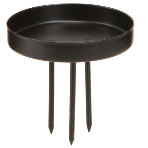 Floristik24 Lysestager adventskrans metal sort mat Ø8cm 4 stk