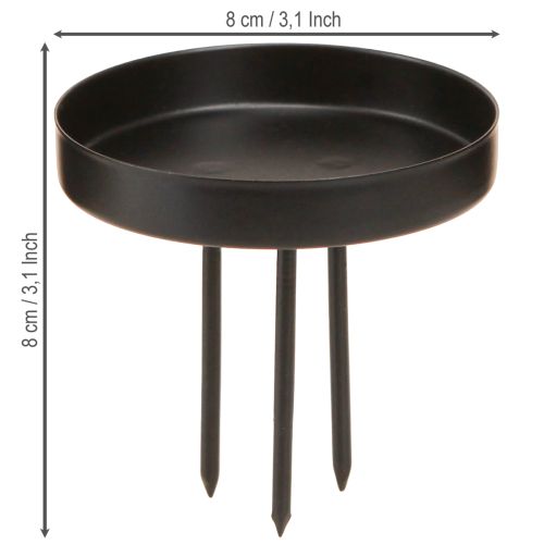Artikel Lysestager adventskrans metal sort mat Ø8cm 4 stk