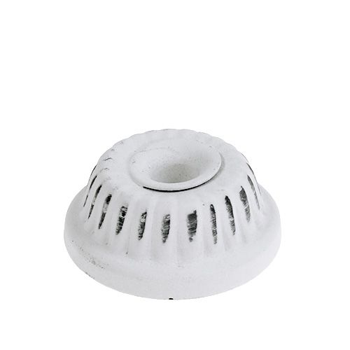 Lysestage bageplade hvid Ø5,3cm H2cm