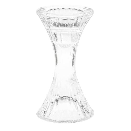 Floristik24 Lysestage glas rundpind lysestage Ø7cm H13cm 2stk