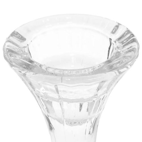 Artikel Lysestage glas rundpind lysestage Ø7cm H13cm 2stk