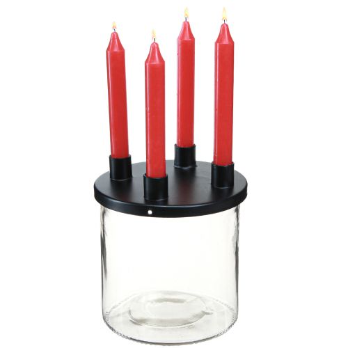 Artikel Lysestage glas Stang lysestage dekorationsglas H11cm Ø10cm