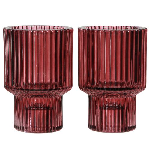 Artikel Lysestage glaspind lysestage i Berry H8cm 4 stk