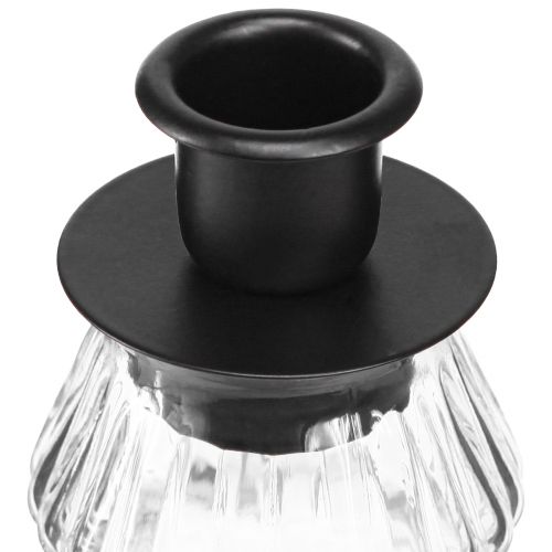 Floristik24 Lysestage glas til pindelys Juletræ 13,5cm 2stk
