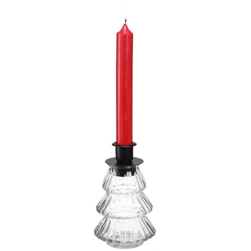 Artikel Lysestage glas til pindelys Juletræ 13,5cm 2stk
