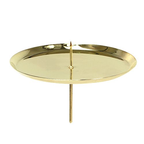 Lysestage guld Ø10cm 4 stk