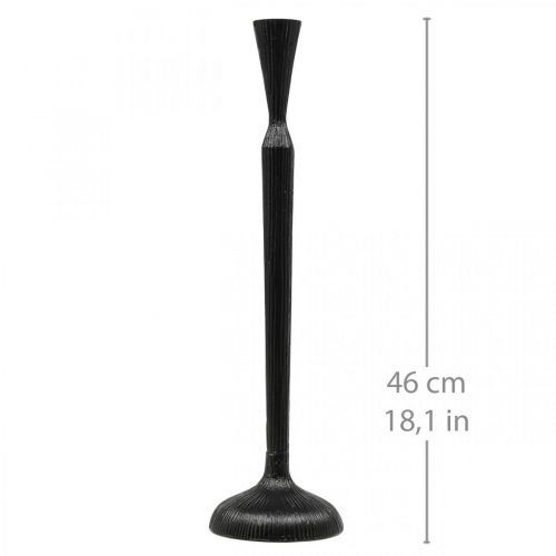 Artikel Lysestage Sort Metal Lysestage Ø12cm H46cm