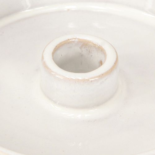 Artikel Lysestage Keramik Hvid – Moderne Lysestage til Taper Lysestager Ø13cm 2 Stk
