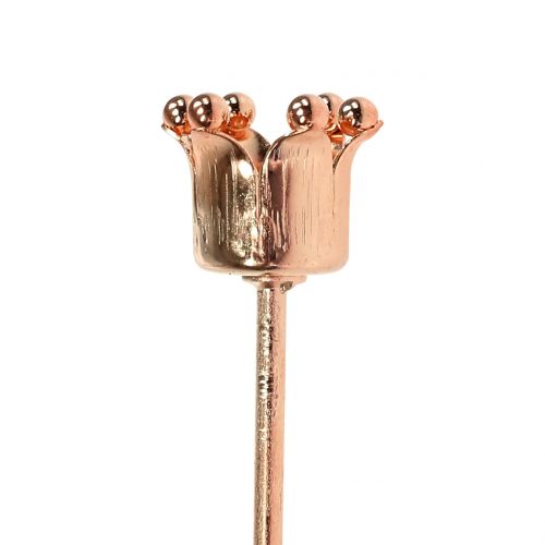 Floristik24 Lysestage krone kobber Ø2,2cm H7cm 4 stk