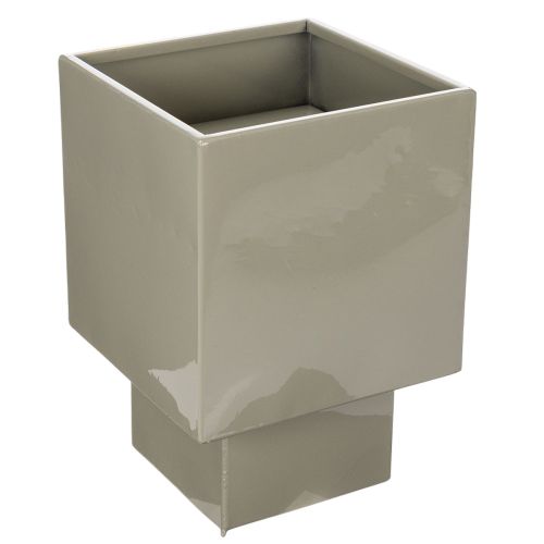 Grøn kubeformet plantekasse, 22 cm, med hævet fod