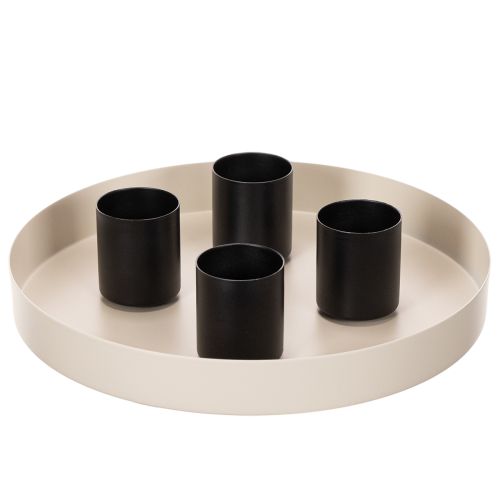 Magnetisk lysestage, mat finish, 4 cm, 4 stk. | Floristik24.dk