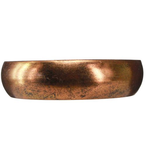Artikel Lysestage skål til 4 pinde lys antik look bronze Ø22cm