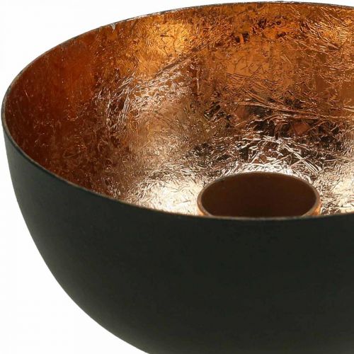 Artikel Lysestage sort, bronze pind lysestage Ø10cm H5cm
