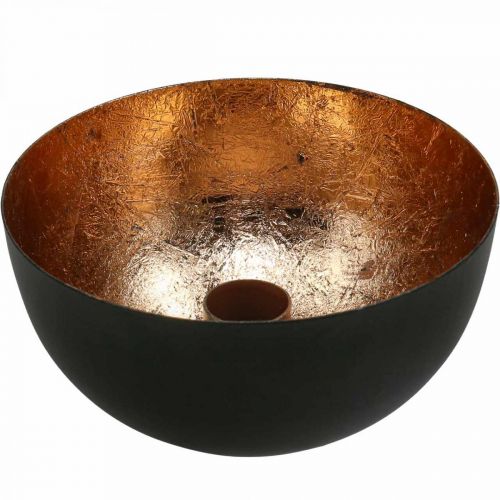 Floristik24 Lysestage sort, bronze pind lysestage Ø13cm H6cm