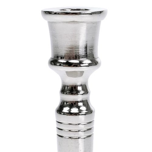 Floristik24 Lysestage sølv Ø2cm H12cm 1p