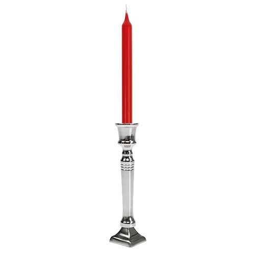 Floristik24 Lysestage sølv Ø2cm H12cm 1p