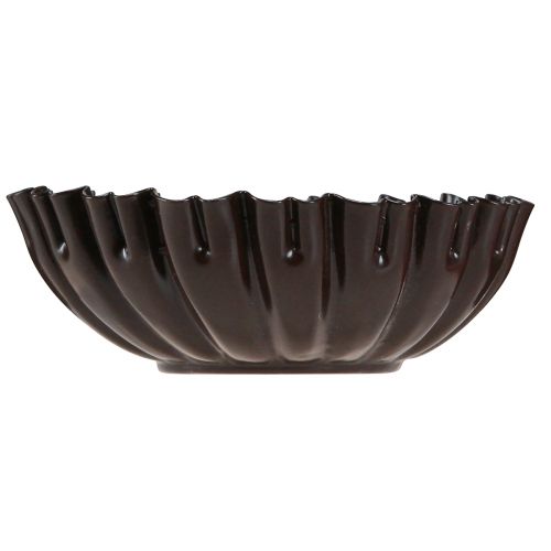 Artikel Lysestage vintage kageform mørkebrun Ø11,5cm 4stk