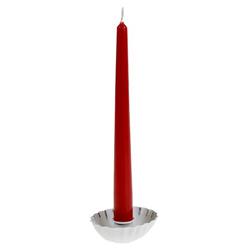 Floristik24 Lysestage hvid Ø8,5cm H2,5cm