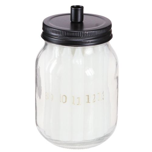 Artikel Lysestage på glas med 24 lys adventskalender H14,5cm