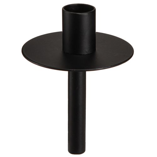 Floristik24 Lysestage til flasker sort metal H12cm 2stk