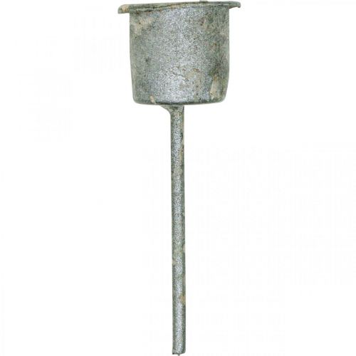 Artikel Plug-in lysestage Shabby Chic grå Ø3cm H8,5cm 8 stk