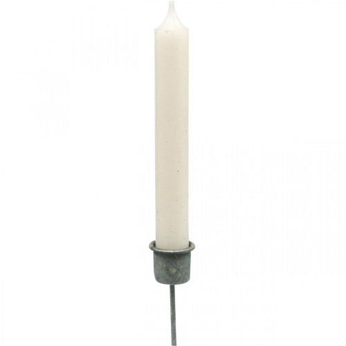 Artikel Plug-in lysestage Shabby Chic grå Ø3cm H8,5cm 8 stk