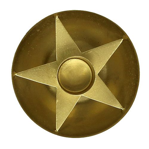 Floristik24 Lysestage til koniske lys guld Ø8cm H5cm