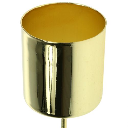 Artikel Lysestage til pindelys guld Ø3,5cm H4cm 4 stk