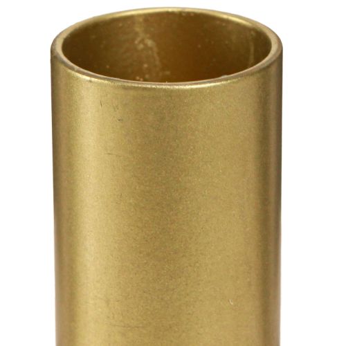 Artikel Lysestage til pindelys metal guld Ø28mm 15cm 4 stk