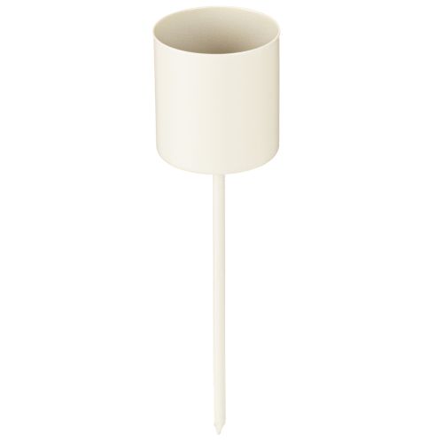 Floristik24 Lysestage til tykke, koniske lys, metal, beige, 3,8 x 14 cm, 4 stk.