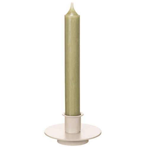 Metallysholder i mat beige, lille lysestage til keglelys, 8 cm, 3 stk. | Floristik24.dk