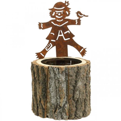 Urtepotte træ planter træ look rust fugleskræmsel H24,5cm