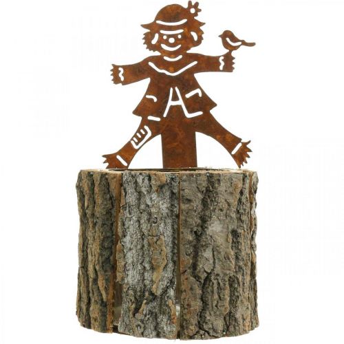 Artikel Urtepotte træ planter træ look rust fugleskræmsel H24,5cm