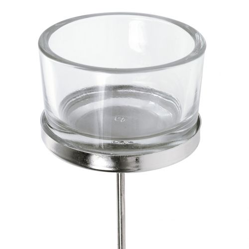 Artikel Lysestage med glas på pinden 4 stk